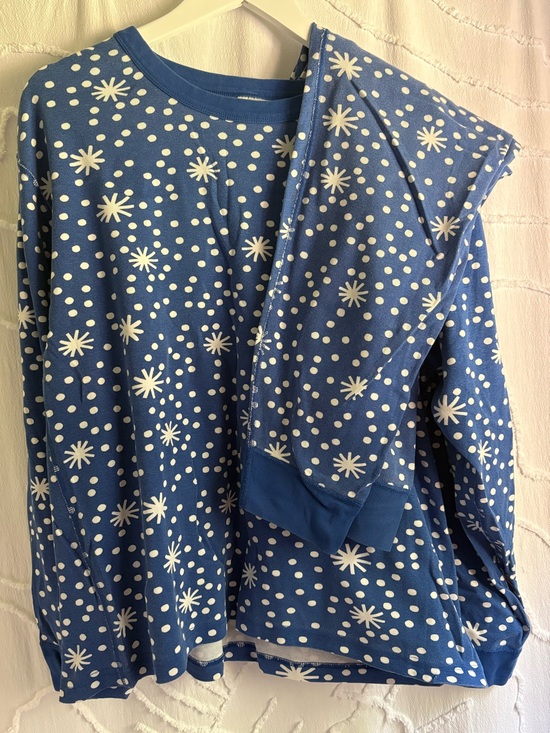 Hanna Andersson Other - Hanna Andersson XXL Blue White Snowflake Organic Cotton Pajama Set